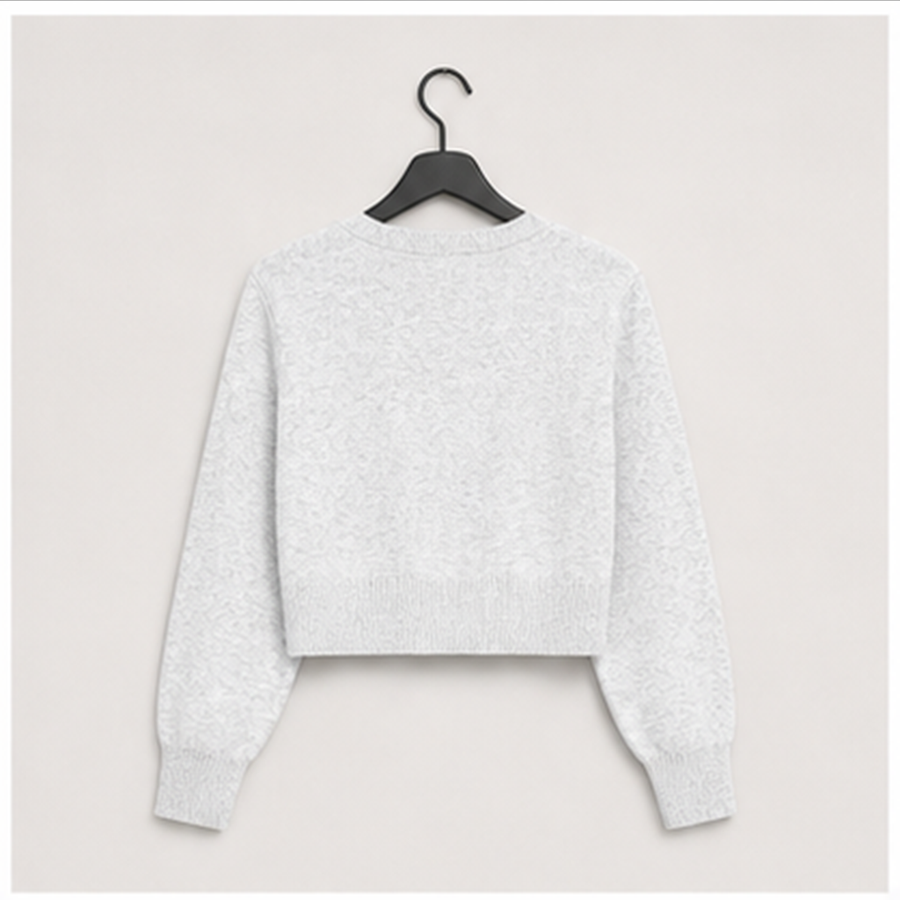 Cropped Cardigan Sweaters for Women Y2k Fall Fashion Clothes - back view